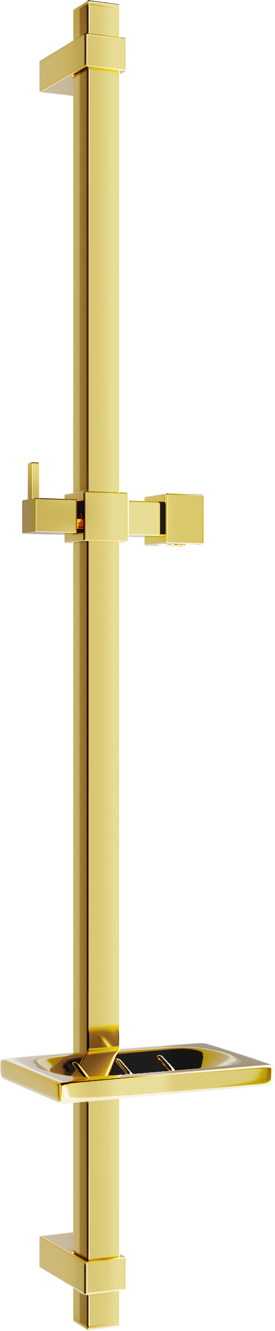 Mexen DQ drążek prysznicowy z mydelniczką 80 cm, złoty - 79381-50