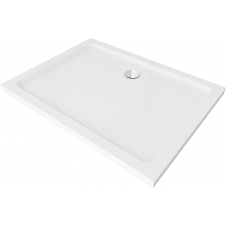 Mexen Flat brodzik prostokątny slim 120 x 100 cm, biały, syfon chrom - 40101012