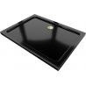 Mexen Flat brodzik prostokątny slim 100 x 80 cm, czarny, syfon złoty - 40708010G