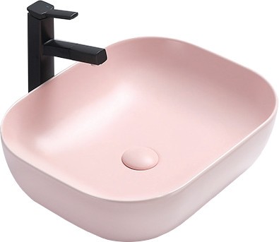 Mexen Rosa umywalka nablatowa 50 x 40 cm, różowa mat - 21095044