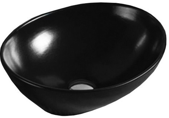 Mexen Elza umywalka nablatowa 40 x 33 cm, czarna - 21014070