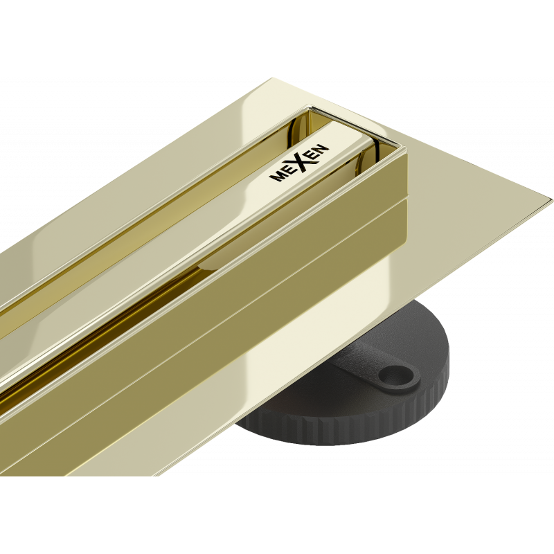 Mexen Flat 360° Slim odpływ liniowy obrotowy 150 cm, złoty - 1541150