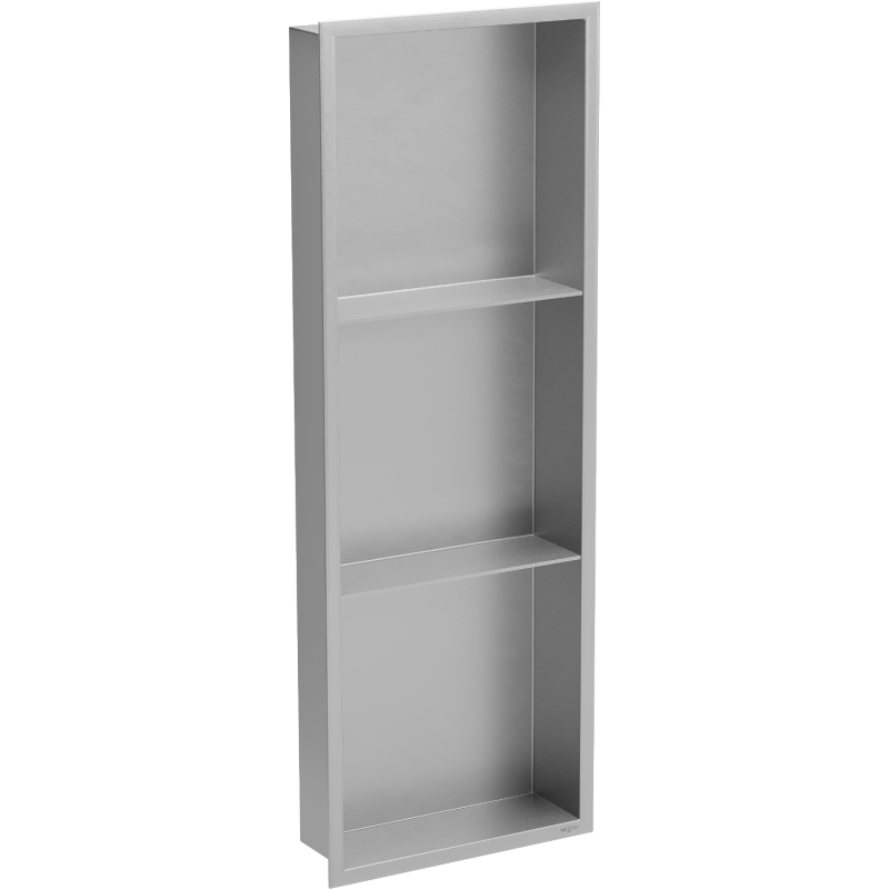 Mexen X-Wall-R półka wnękowa z kołnierzem i półką 90 x 30 cm, inox - 1910903010S