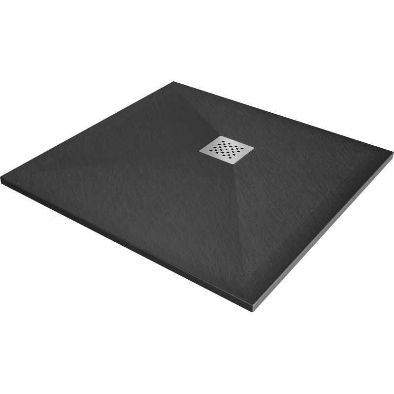 Mexen Stone+ brodzik kompozytowy kwadratowy 90 x 90 cm, antracyt - 44719090