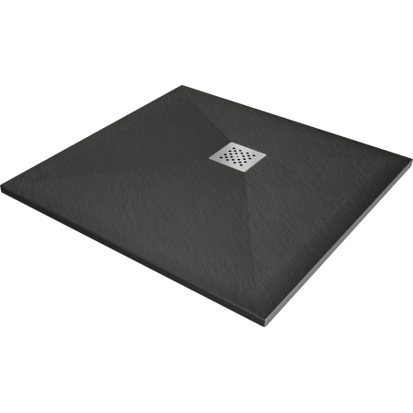 Mexen Stone+ brodzik kompozytowy kwadratowy 100 x 100 cm, antracyt - 44711010