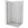 Mexen Lima kabina prysznicowa składana 100 x 90 cm, transparent, złota - 856-100-090-50-00