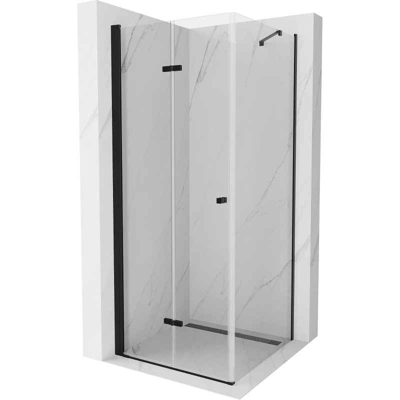 Mexen Lima kabina prysznicowa składana 80 x 80 cm, transparent, czarna - 856-080-080-70-00
