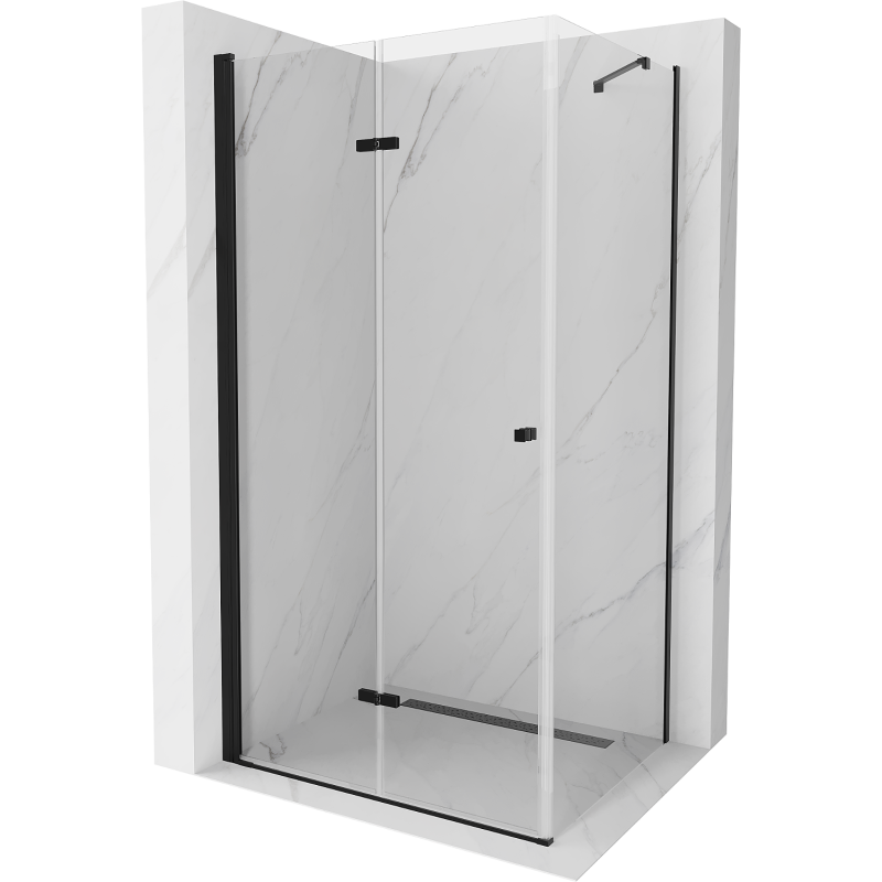 Mexen Lima kabina prysznicowa składana 80 x 100 cm, transparent, czarna - 856-080-100-70-00