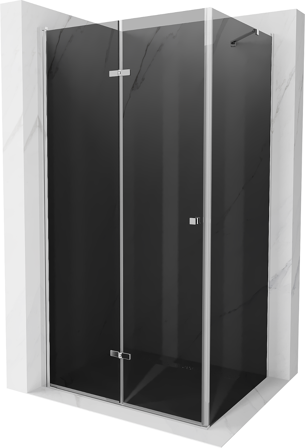 Mexen Lima kabina prysznicowa składana 80 x 100 cm, grafit, chrom - 856-080-100-01-40