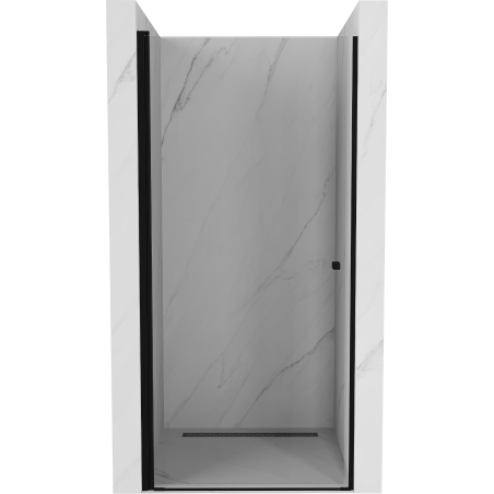 Mexen Pretoria drzwi prysznicowe uchylne 70 cm, transparent, czarne - 852-070-000-70-00