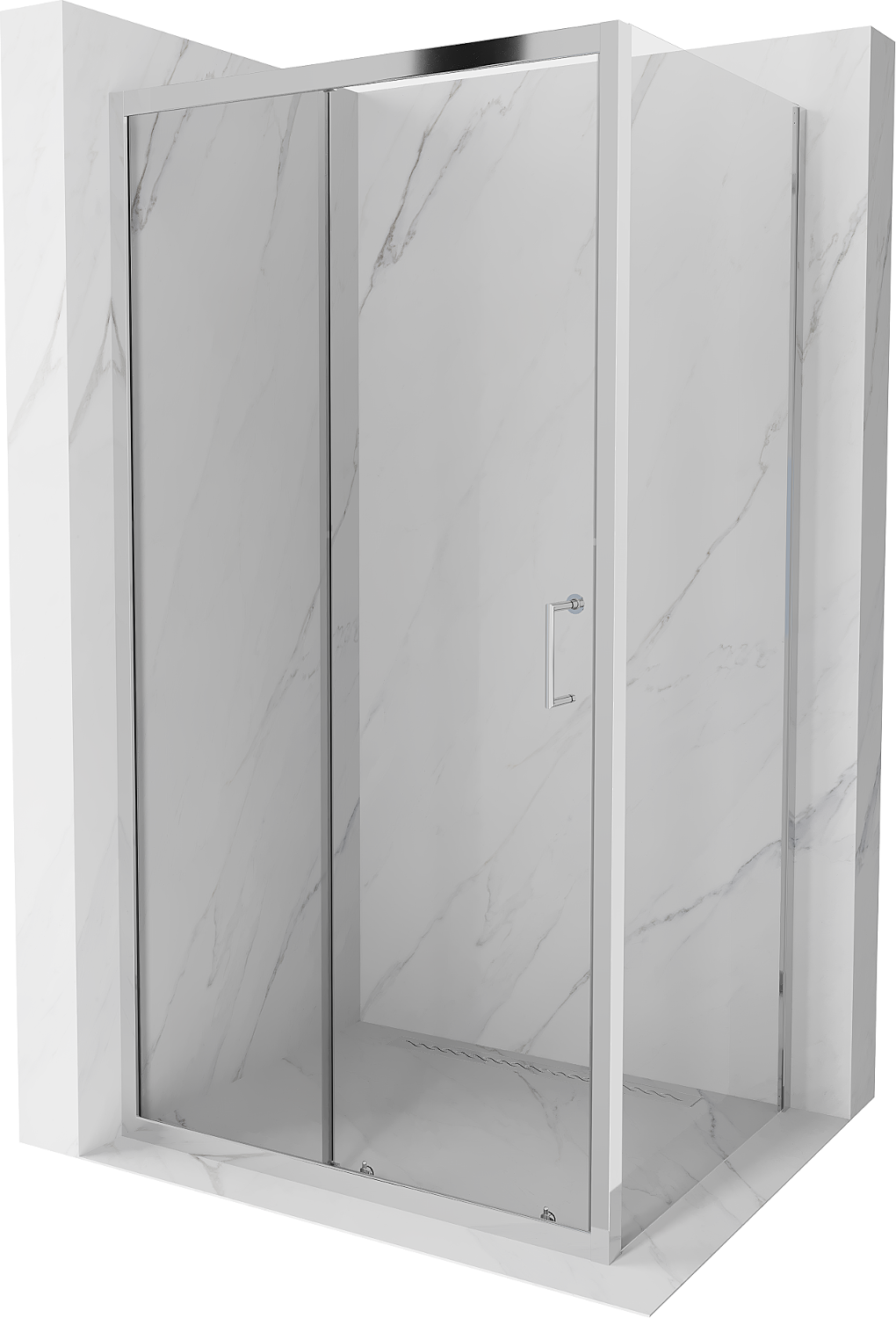 Mexen Apia kabina prysznicowa rozsuwana 105 x 100 cm, transparent, chrom - 840-105-100-01-00