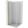Mexen Pretoria kabina prysznicowa uchylna 80 x 80 cm, transparent, złota - 852-080-080-50-00