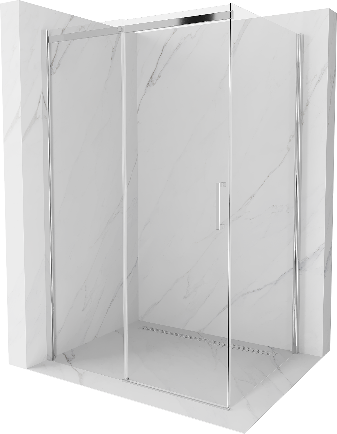 Mexen Omega kabina prysznicowa rozsuwana 130 x 80 cm, transparent, chrom - 825-130-080-01-00