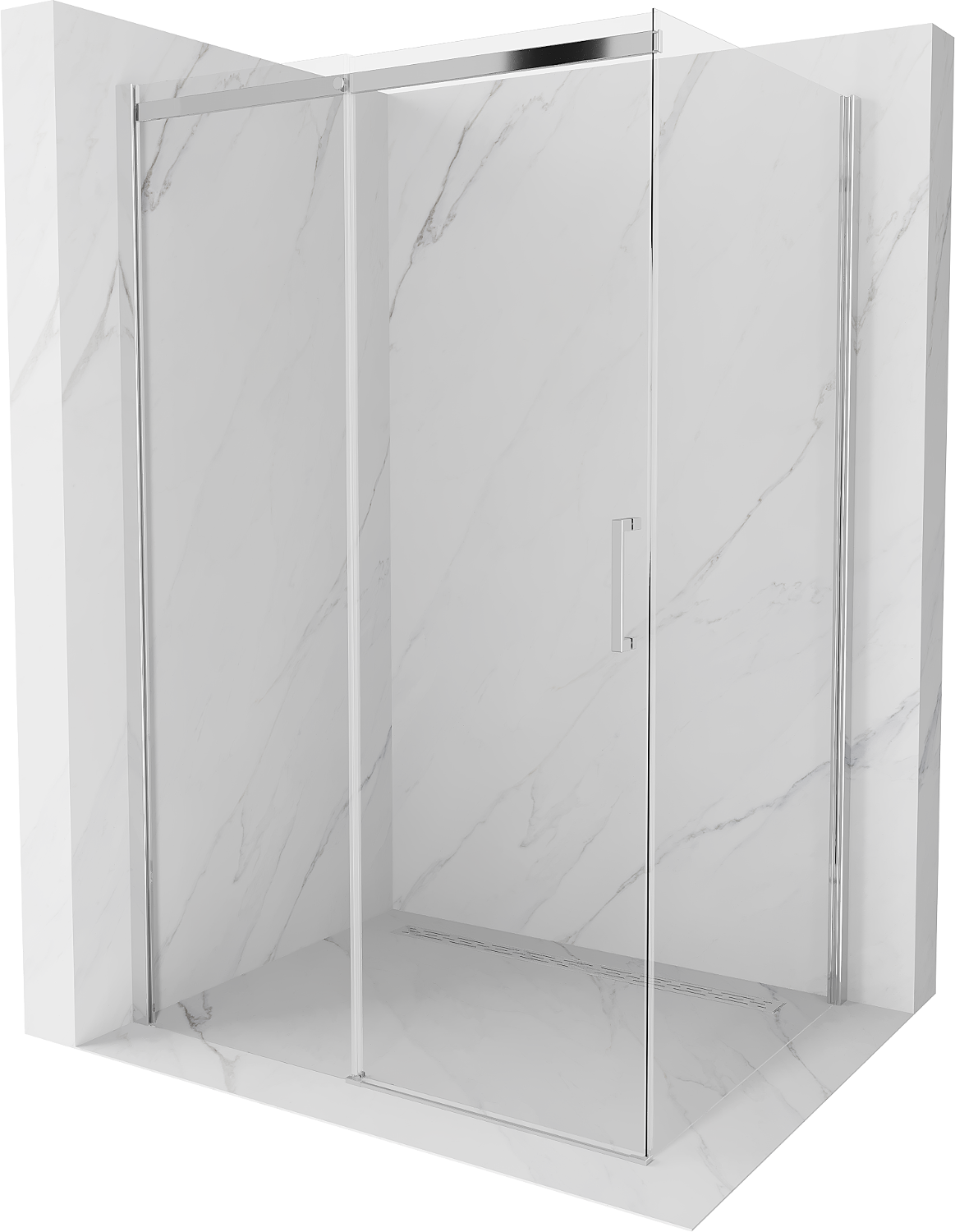 Mexen Omega kabina prysznicowa rozsuwana 140 x 100 cm, transparent, chrom - 825-140-100-01-00