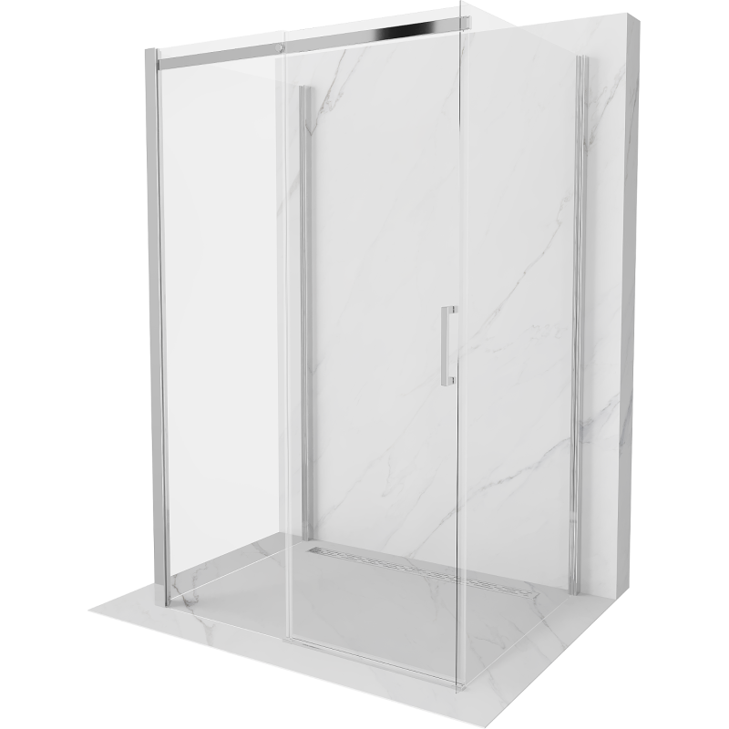 Mexen Omega kabina prysznicowa 3-ścienna, rozsuwana 120 x 90 cm, transparent, chrom - 825-120-090-01-00-3S