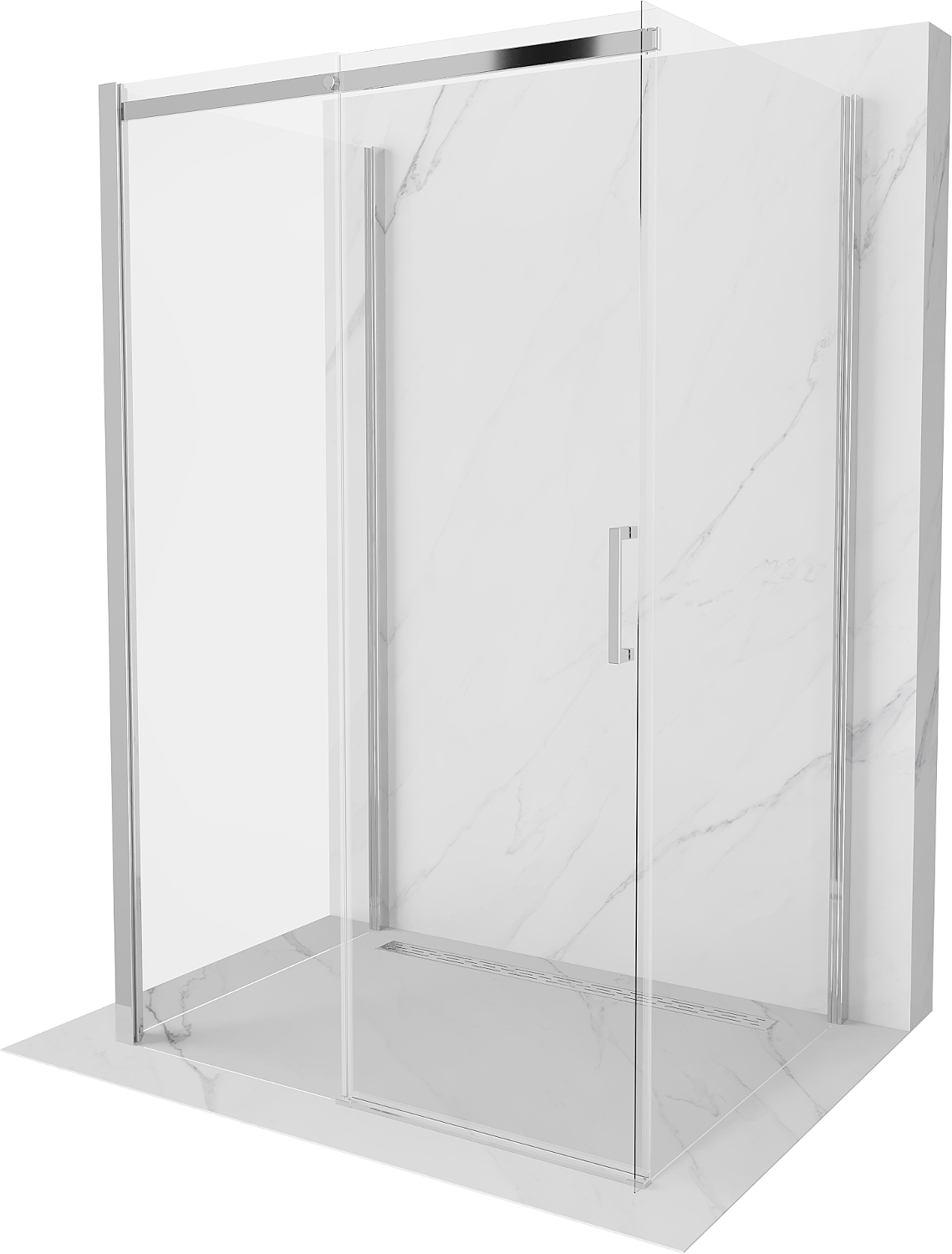 Mexen Omega kabina prysznicowa 3-ścienna, rozsuwana 120 x 100 cm, transparent, chrom - 825-120-100-01-00-3S