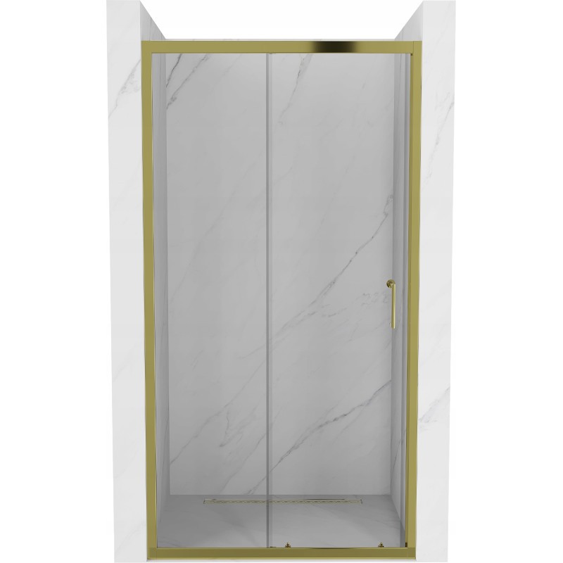 Mexen Apia drzwi prysznicowe rozsuwane 115 cm, transparent, złote - 845-115-000-50-00