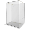 Mexen Kioto ścianka prysznicowa wolnostojąca 110 x 200 cm, transparent/czarny wzór 8 mm, złota- 800-110-002-50-70