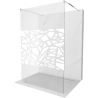 Mexen Kioto ścianka prysznicowa wolnostojąca 120 x 200 cm, transparent/biały wzór 8 mm, chrom - 800-120-002-01-85