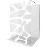 Mexen Kioto ścianka prysznicowa wolnostojąca 140 x 200 cm, transparent/biały wzór 8 mm, chrom - 800-140-002-01-97