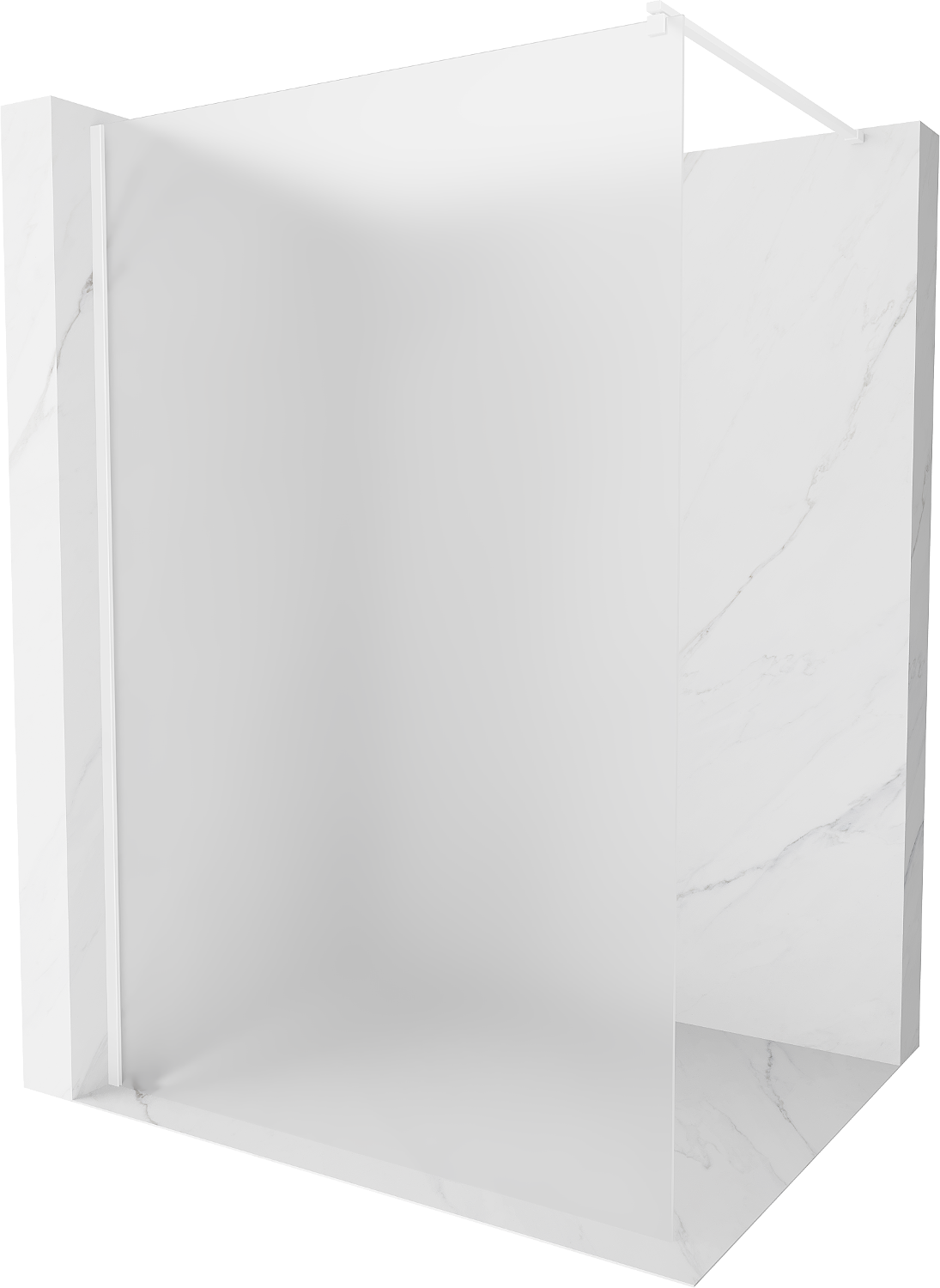Mexen Kioto ścianka prysznicowa 70 x 200 cm, szron 8 mm, biała - 800-070-101-20-30