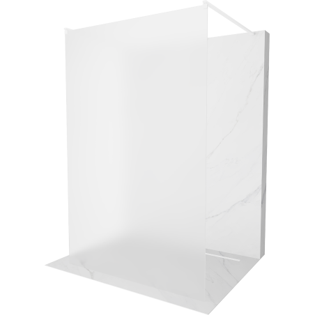 Mexen Kioto ścianka prysznicowa wolnostojąca 110 x 200 cm, szron 8 mm, biała - 800-110-002-20-30