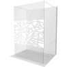 Mexen Kioto ścianka prysznicowa wolnostojąca 130 x 200 cm, transparent/biały wzór 8 mm, biała - 800-130-002-20-85