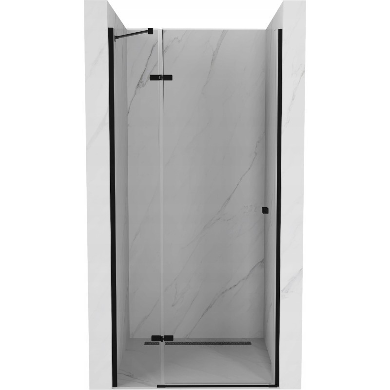 Mexen Roma drzwi prysznicowe uchylne 80 cm, transparent, czarne - 854-080-000-70-00