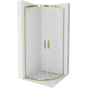 Mexen Rio kabina prysznicowa półokrągła 70 x 70 cm, transparent, złota - 863-070-070-50-00