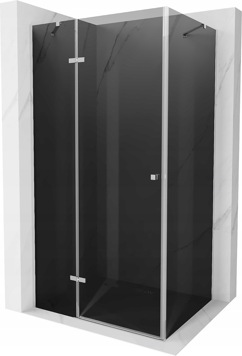 Mexen Roma kabina prysznicowa uchylna 80 x 120 cm, grafit, chrom - 854-080-120-01-40