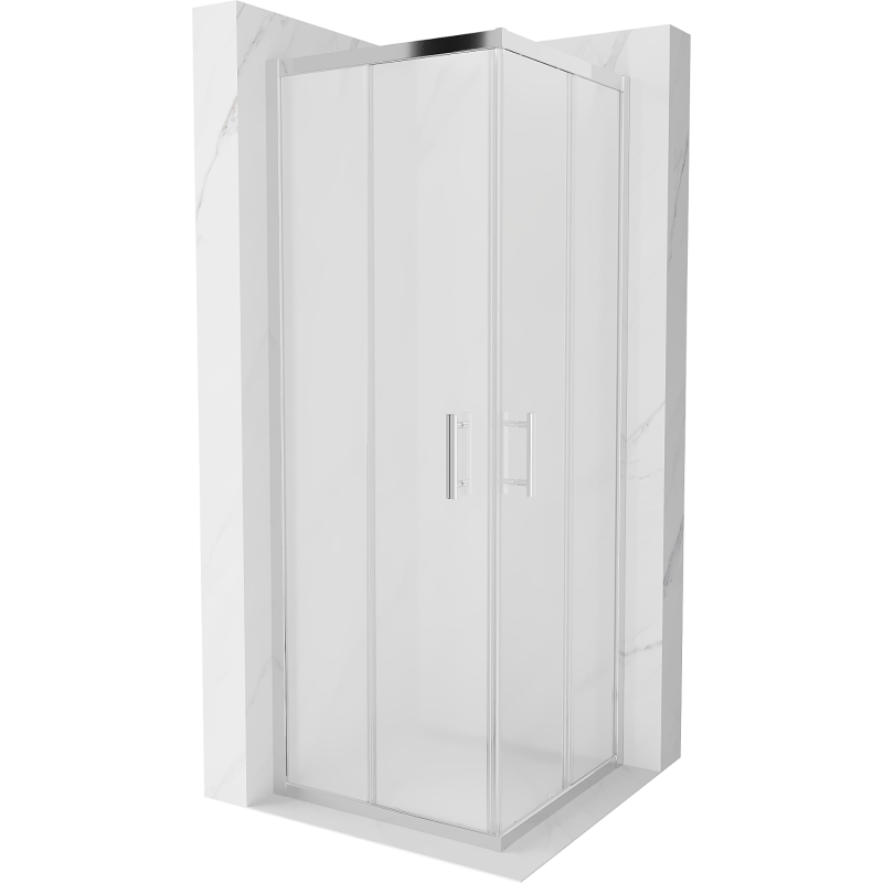 Mexen Rio kabina prysznicowa kwadratowa 70 x 70 cm, szron, chrom -  860-070-070-01-30