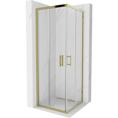 Mexen Rio kabina prysznicowa kwadratowa 70 x 70 cm, transparent, złota -  860-070-070-50-00