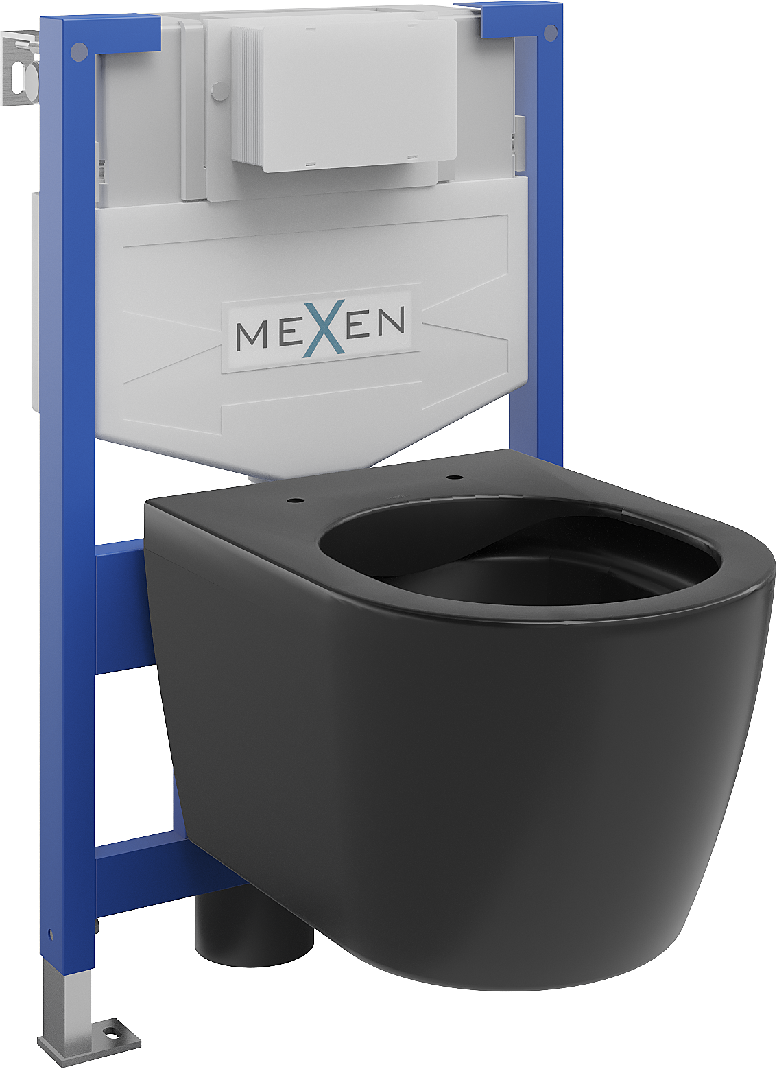 Mexen zestaw podtynkowy WC stelaż Fenix XS-F z miską WC Carmen, czarny mat - 6803388XX85