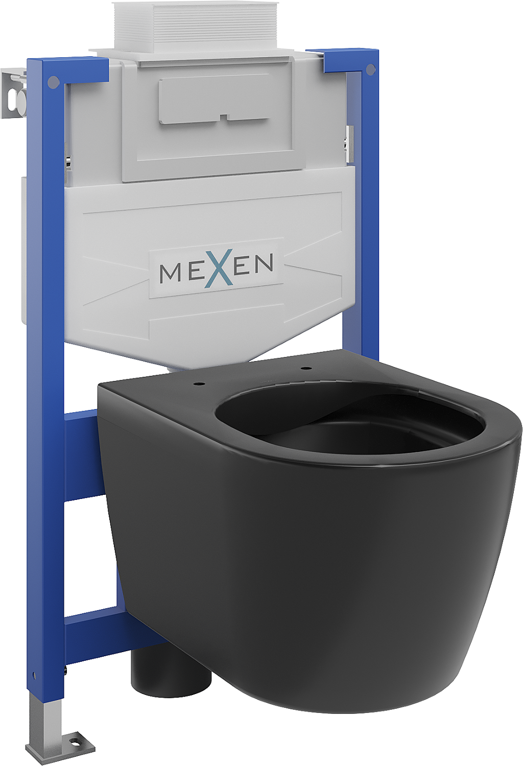 Mexen zestaw podtynkowy WC stelaż Fenix XS-U z miską WC Carmen, czarny mat - 6853388XX85