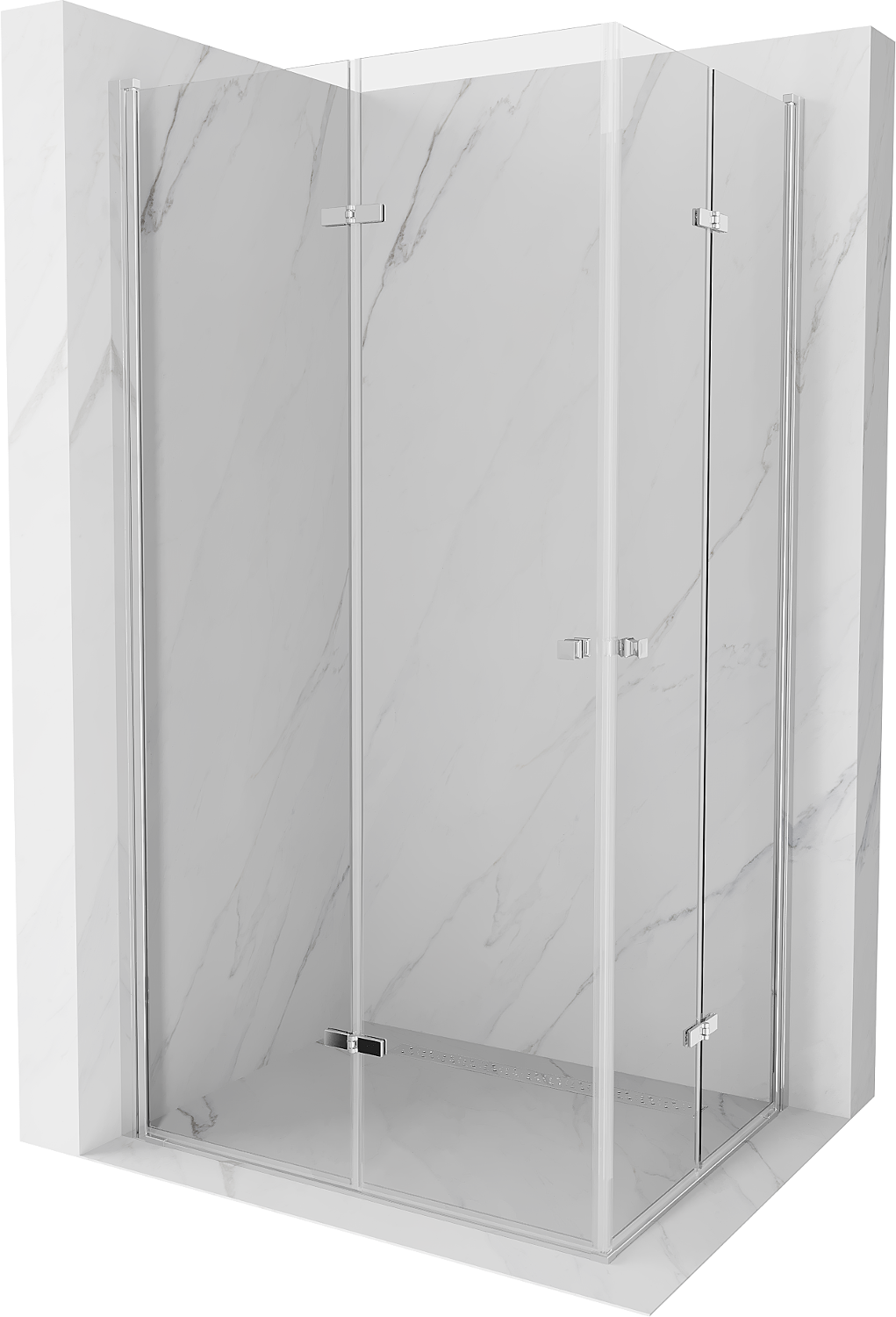 Mexen Lima Duo kabina prysznicowa składana 100 x 90 cm, transparent, chrom - 856-100-090-02-00