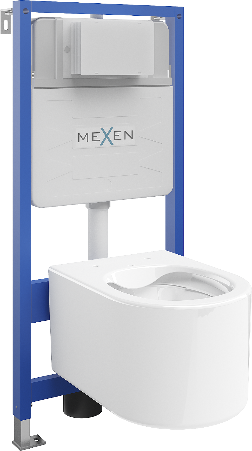 Mexen zestaw podtynkowy WC stelaż Fenix Slim z miską WC Sofia, biały - 6103354XX00