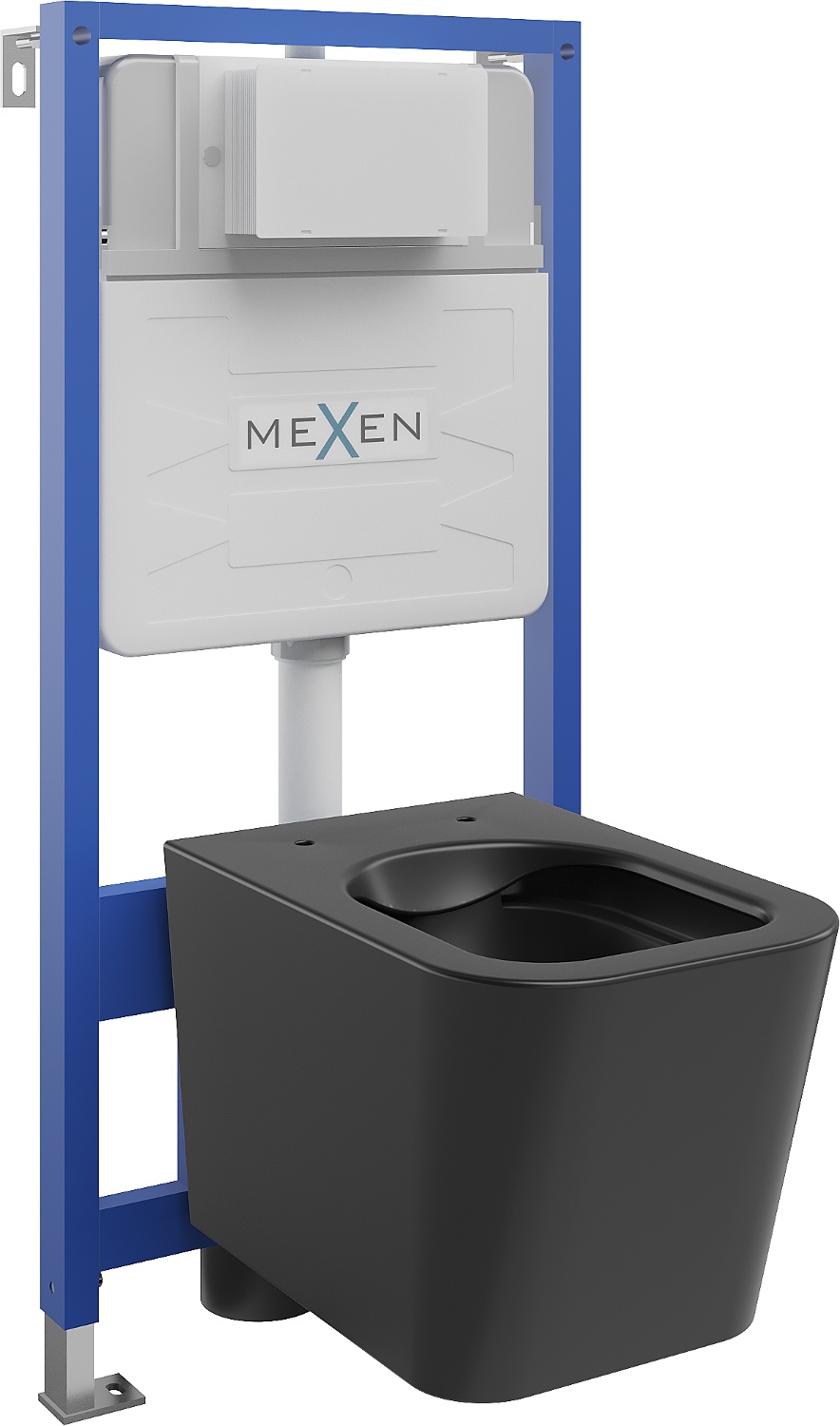 Mexen zestaw podtynkowy WC stelaż Fenix Slim z miską WC Teo, czarny mat - 6103385XX85