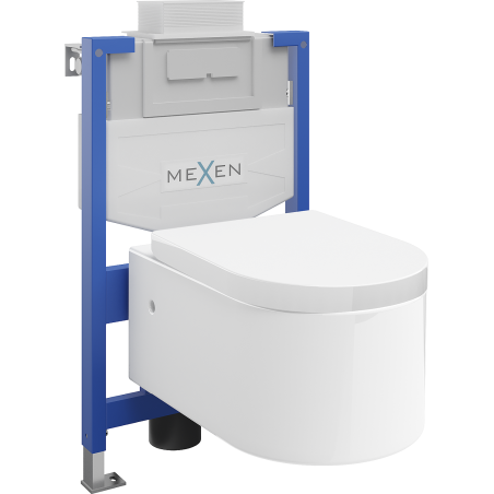 Mexen zestaw podtynkowy WC stelaż Fenix XS-U z miską WC Rico i deską wolnoopadającą, biały - 68530478000