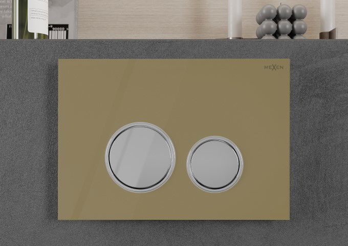 Przyciski spłukujące złote