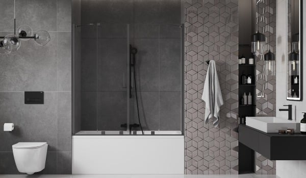 Wanna z podwójnym parawanem 